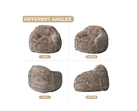 gaomon Bean Bag Chairs for Adults, Faux Fur Bean Bag Chair with Filler, Soft Plush Living Room Beanbag Chair Armrest Bean Bag Couch, Fluffy Couch Lazy