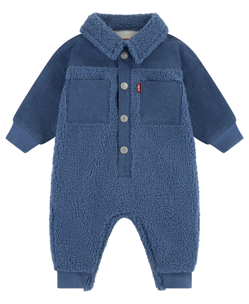 Levi's Infant Boys Denim Sherpa Coverall