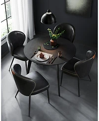 Set of 2 Upholstered Dining Chairs for Kitchen, Comfortable & Stylish Seating