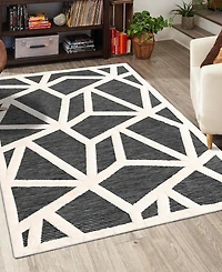 Bayshore Home Textured Tones Spectrum 5'3"x8' Area Rug