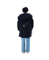 Jill Martin Men's and Women's The Best Lounger World Black Utah Jazz Oversized Open-Front Hoodie Sweater
