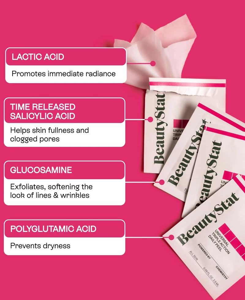 BeautyStat Universal Triple Action Daily Peel Pads, 10-Pk.