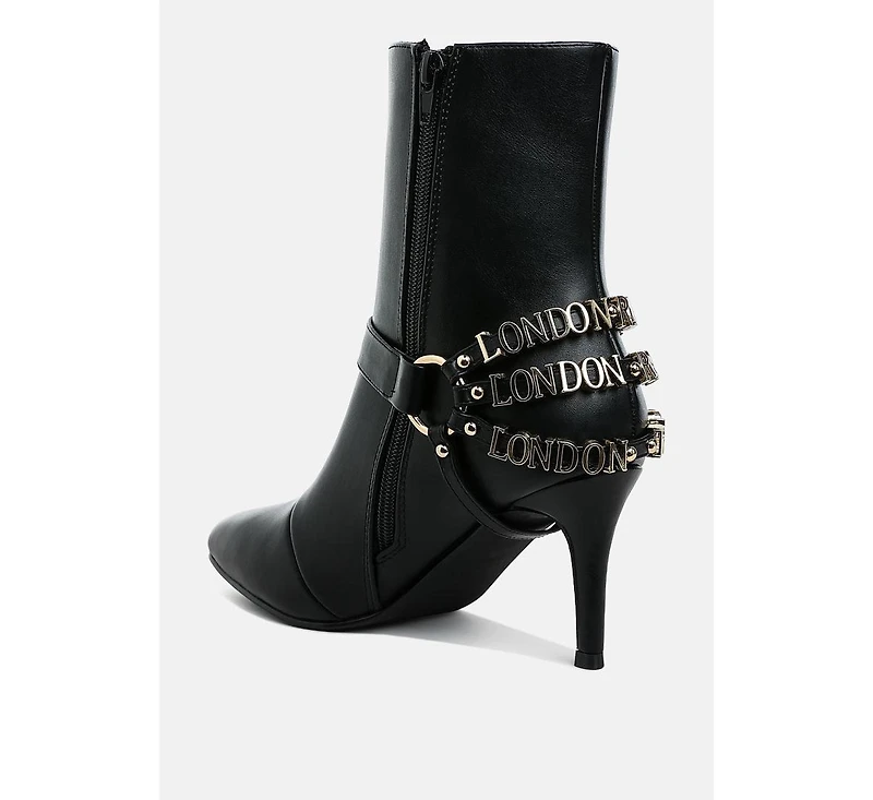Nicene Harness Detail Stiletto Boots Women