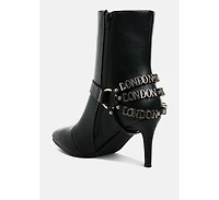 Nicene Harness Detail Stiletto Boots Women