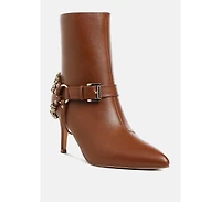 Nicene Harness Detail Stiletto Boots Women