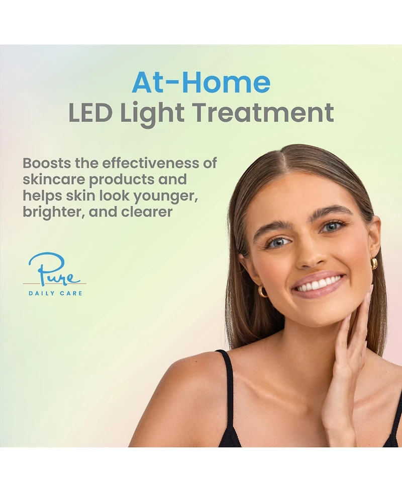 Pure Daily Care - Luma Mask Led Skin Therapy - Home Skin Rejuvenation & Anti-Aging Light Therapy - 7 Color Led - Facial Skin Care