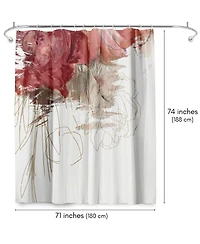 Americanflat 71x74 Crimson Lust Shower Curtain - 100% Polyester Shower Curtain