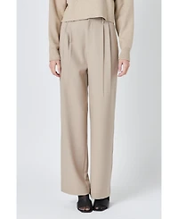 Grey Lab Women's Pleated Wide Trousers