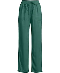 Lands' End Women's Tencel Fiber High Rise Wide Leg Pants