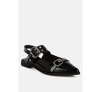 Betula Eyelets & Buckle Detail Flats