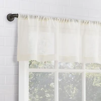 Slub Textured Linen Blend Cafe Curtain Valance