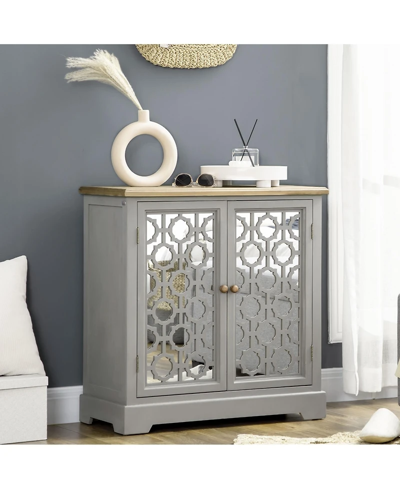 Homcom Farmhouse Storage Cabinet, Sideboard Buffet Cabinet,