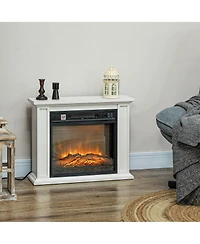 Homcom 26" Freesding Electric Fireplace Heater with Mantel,
