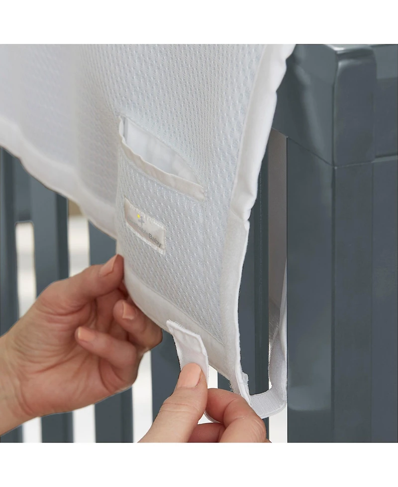 BreathableBaby Breathable Mesh Crib RailGuard Teething Cover, 51" Long Panel
