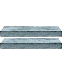 Sorbus 2 Pack 16 Inch Coastal Rectangle Floating Shelves - for Home DAcor to Display Trophies, Books, Frames