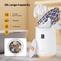 20L Bathroom Towel Warmer Bucket with Fragrance Holder & Lcd Display