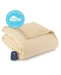 Shavel Reversible Micro Flannel to Sherpa Electric Blanket, Full