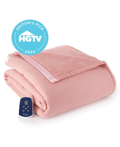 Shavel Reversible Micro Flannel to Sherpa Electric Blanket