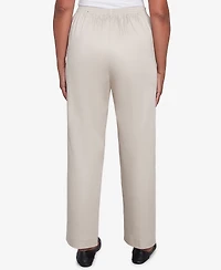 Alfred Dunner Women's Coming Up Roses Sateen Woven Short Length Pants