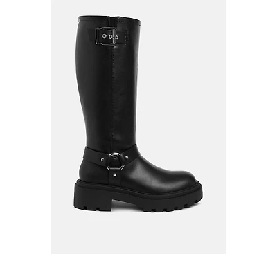 Taimen Harnes Detail Long Boots