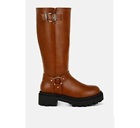 Taimen Harnes Detail Long Boots