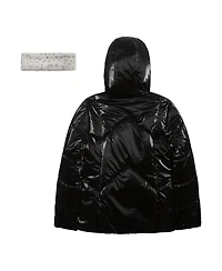 Jessica Simpson Girls 7-16 Reflective Shine Fashion Puffer Jacket