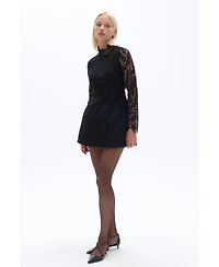 Nocturne Women's Lace Long Sleeve Minidress