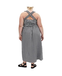 City Chic Plus Cute Gingham Maxi Dress