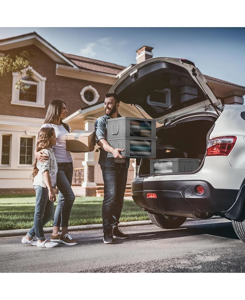 Sorbus 3 Pack Foldable Storage Bag Organizers - Great for Clothes, Blankets, Closets, Bedrooms