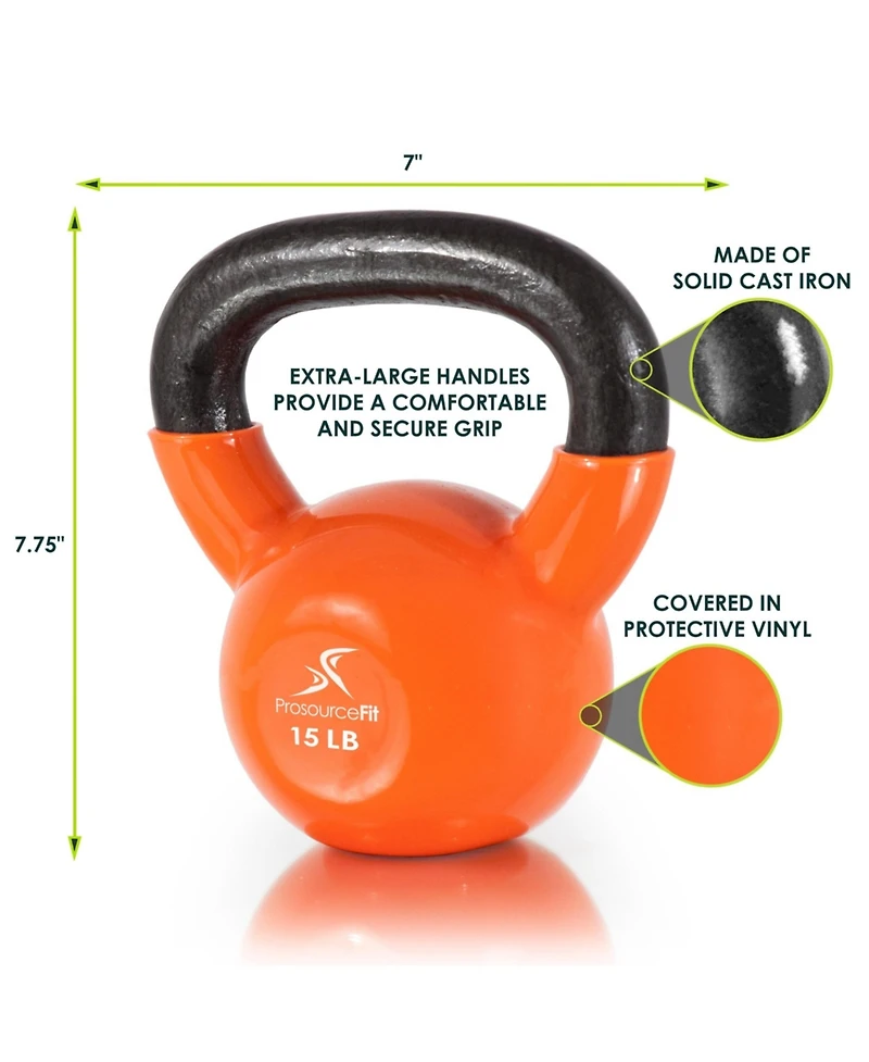 ProsourceFit Vinyl Coated Iron Kettlebell