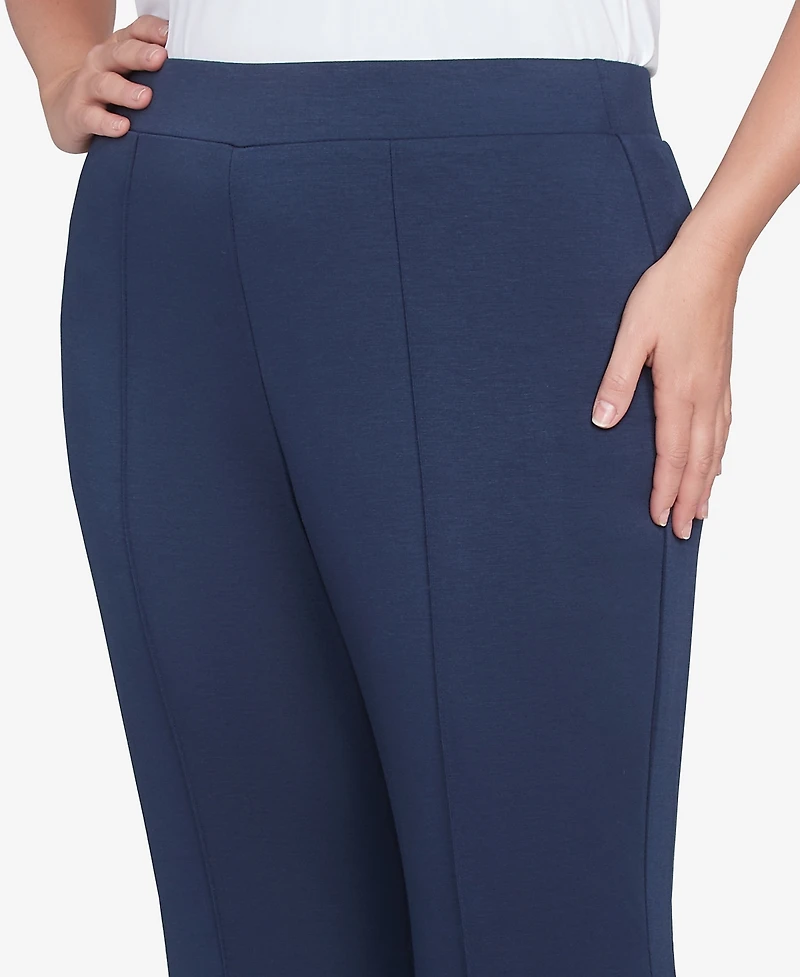 Ruby Rd. Plus Solid Scuba Knit Pleated Pant