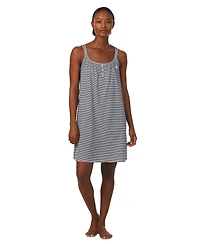 Lauren Ralph Plus Cotton Knit Double-Strap Nightgown