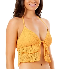Salt + Cove Juniors' Crochet Ruffle-Trim Midkini, Exclusively at Macy's