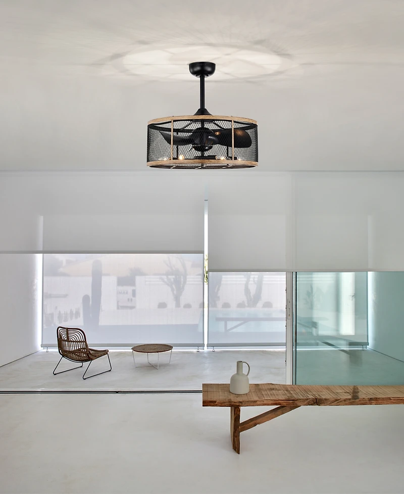 Home Accessories 24" Merdan Indoor Ceiling Fan with Light Kit and Remote