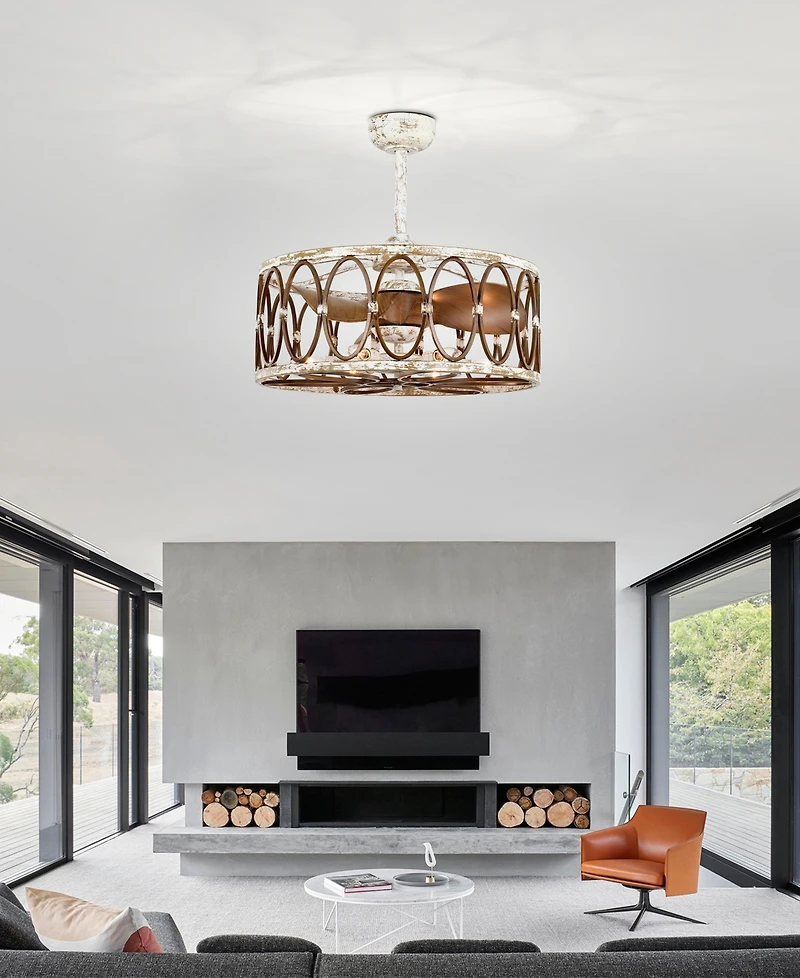 Home Accessories 24" Kolleen Indoor Ceiling Fan with Light Kit and Remote