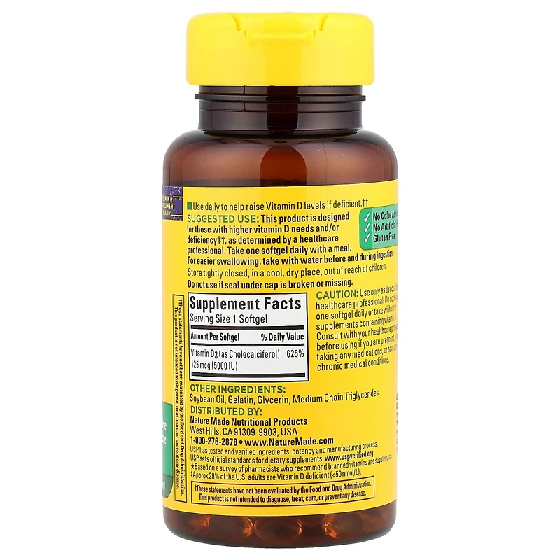 Nature Made D3 125 mcg (5 000 Iu)
