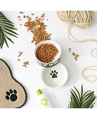 Bone Dry Cat's Meow Pet Bowl Set/2