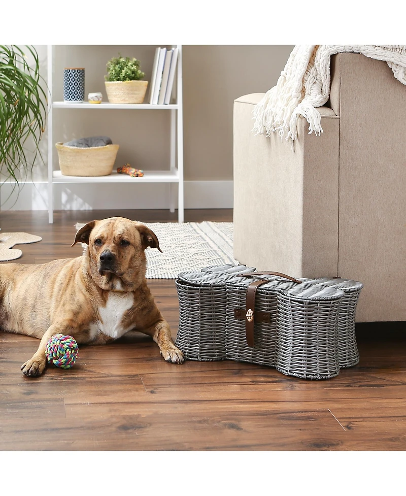 Bone Dry Pet Storage Basket Bone Shape
