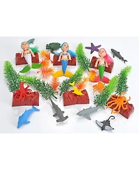 Wild Republic Bucket Mermaid Figurines, 33 Pieces