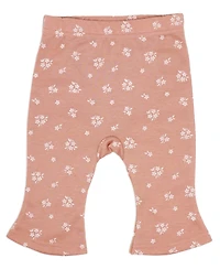 Baby Mode Baby Girls Misty Rose Bell Bodysuit, Pants and Jacket, 3-Piece Set