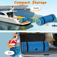 3-Layer Tear-proof Water Mat Floating Pad Island Water Sports Relaxing Blue
