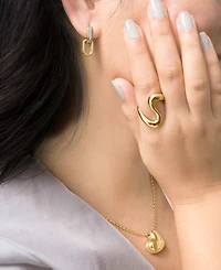 Audrey by Aurate Diamond Link Dangle Hoop Earrings (1/6 ct. t.w.) in Gold Vermeil & Sterling Silver, Exclusively at Macy's