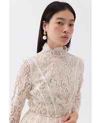 Nocturne Women's Lace Long Sleeve Minidress