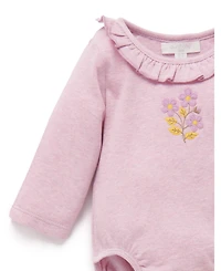 Purebaby Baby Girls Ruffle 2 Pack Bodysuit
