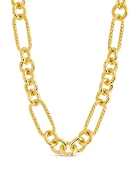 Sterling Forever Fianna Mixed Chain Link Necklace