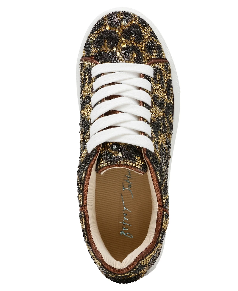 Betsey Johnson Little and Big Girls Sidny Rhinestone Sneakers