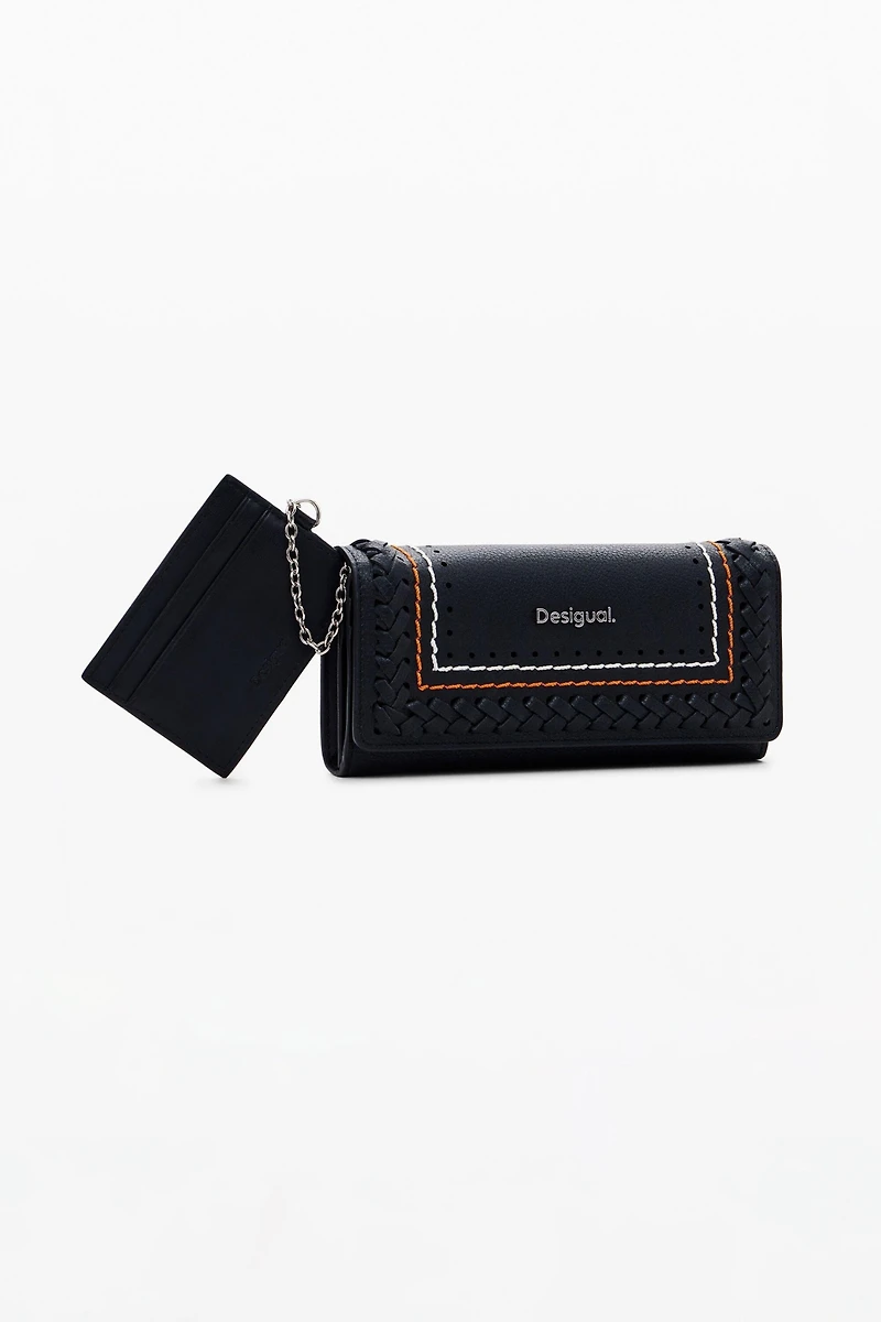 Desigual Women's Braided wallet with topstitching