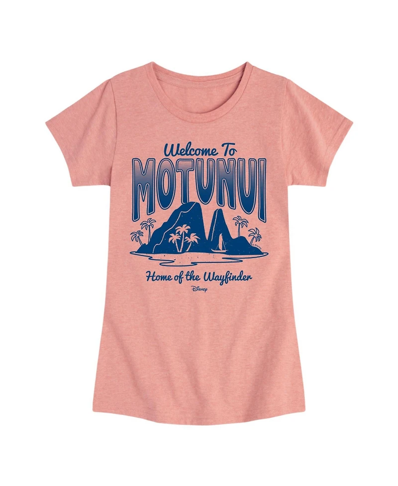 Disney Big Girls Moana 2 Welcome to Motunui Graphic Short Sleeve Tee