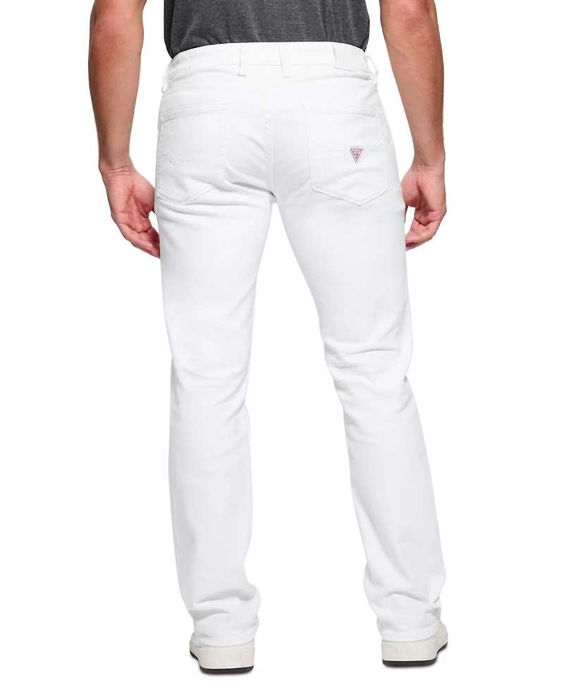 Guess Men's Slim-Straight White Denim Jeans