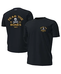 Under Armour Men's Navy Navy Midshipmen 2024 Rivalry Fear The Bones Performance T-Shirt